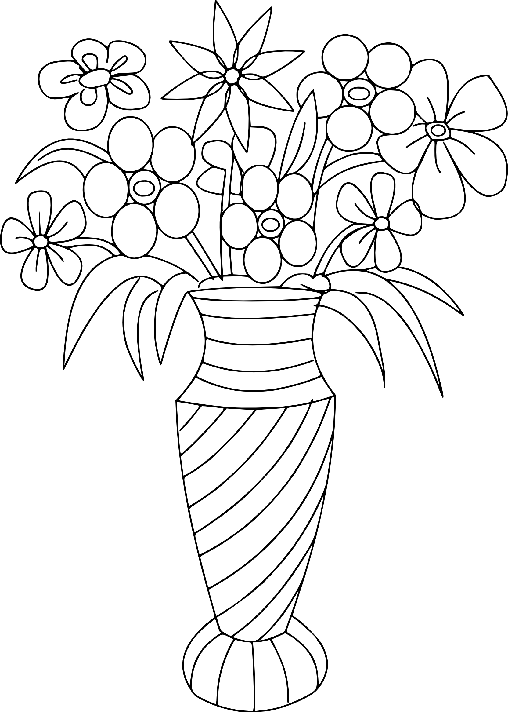 Coloriage bouquet de fleurs à imprimer