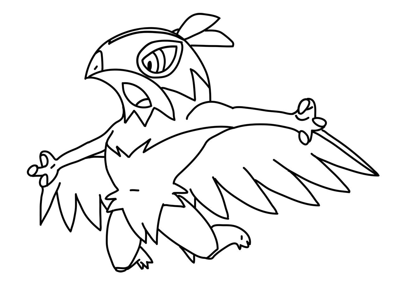 Hawlucha Pokemon coloring page