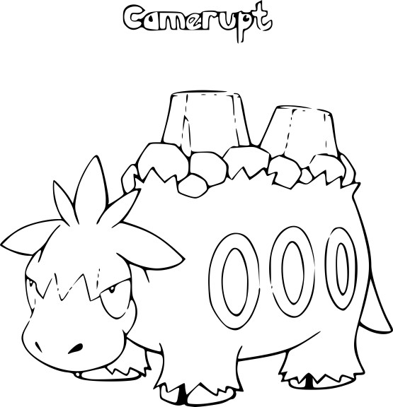 Disegno di Pokemon Camerupt da colorare