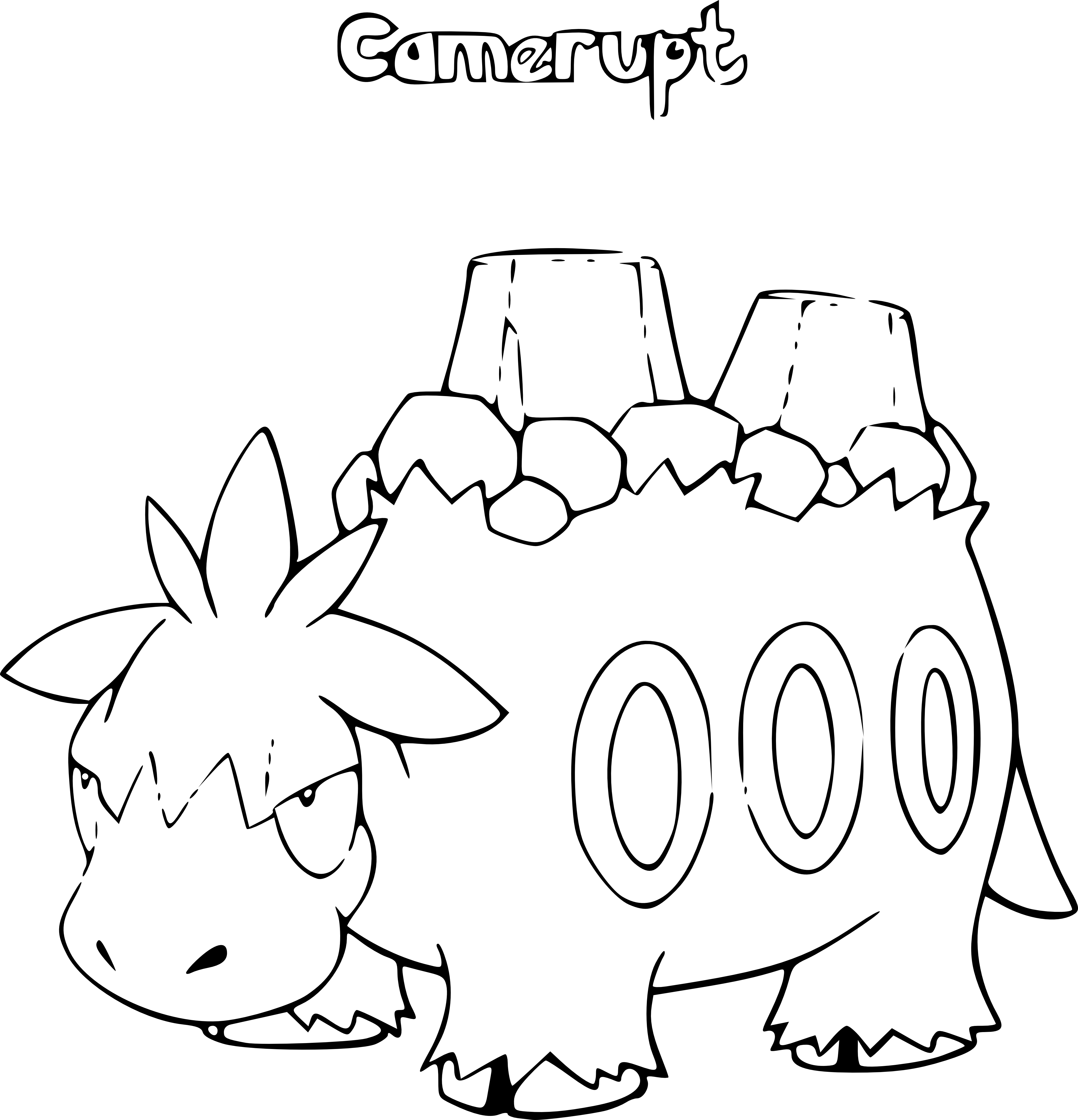 Camerupt Pokemon coloring page