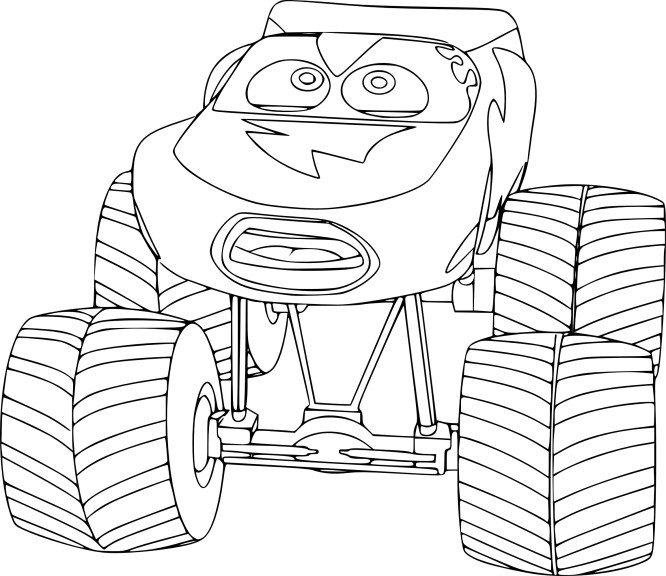 Cars Monster Truck coloring page