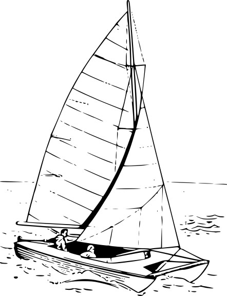 Disegno di Catamarano da colorare