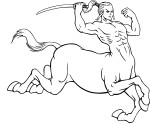 Centaur coloring page