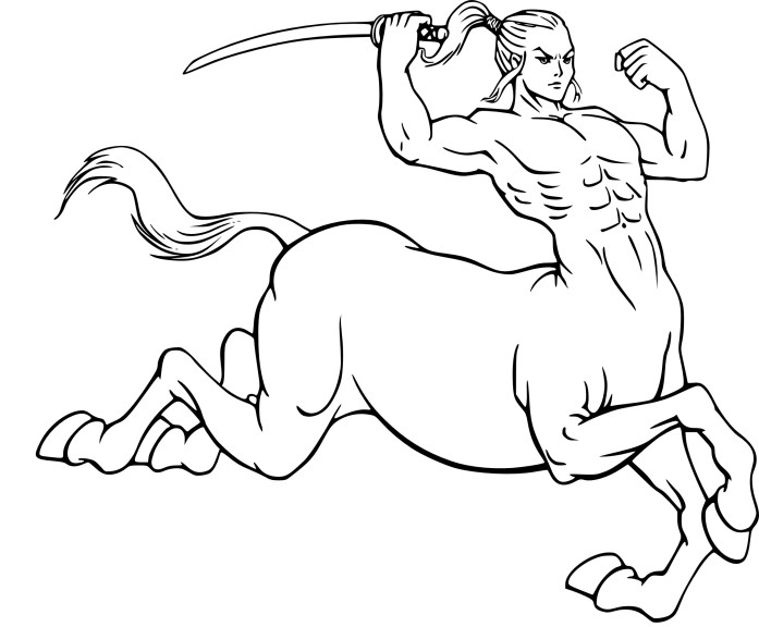Coloriage centaure