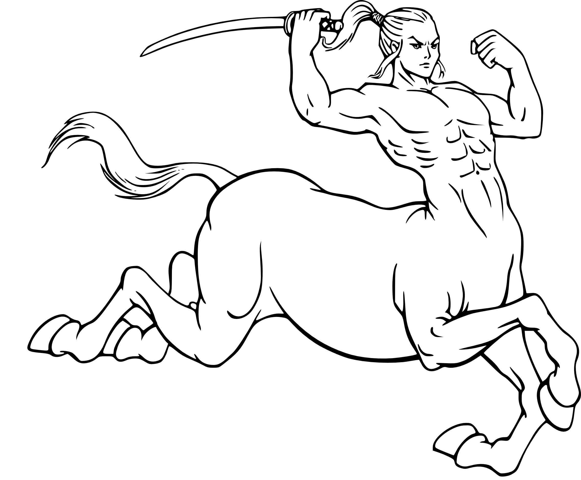 Centaur coloring page