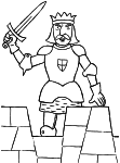 Knight coloring page