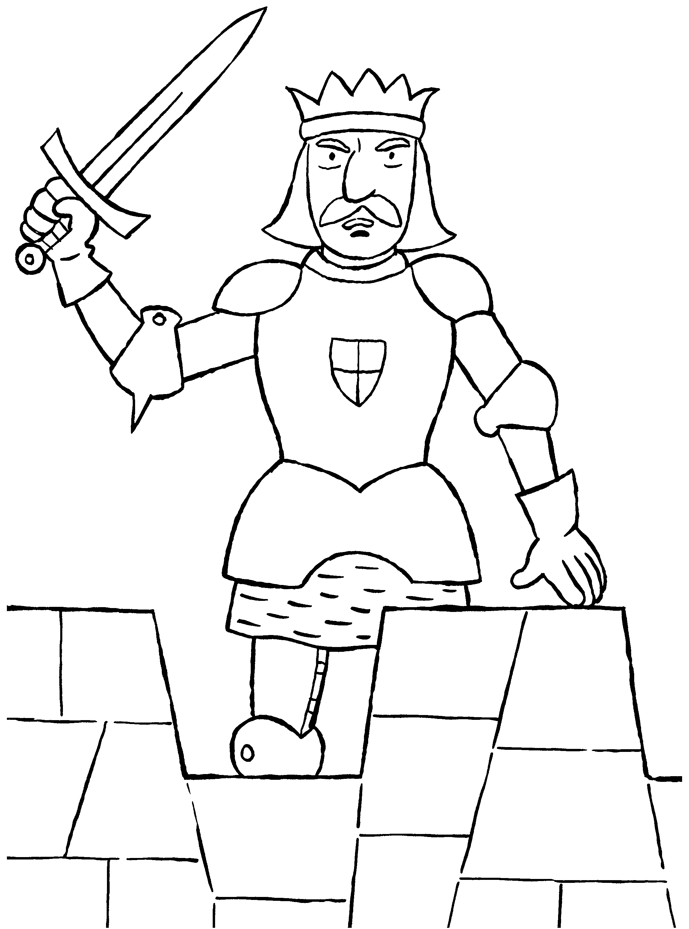 Knight coloring page