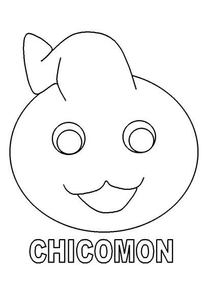 Chicomon Digimon coloring page