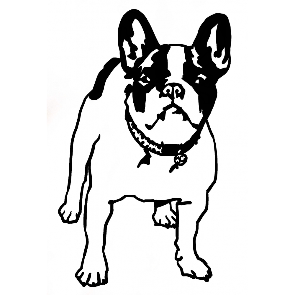 Coloriage Chien bouledogue