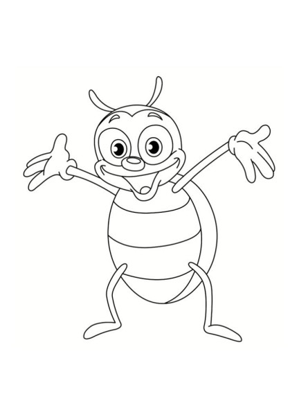 Funny Ladybug coloring page