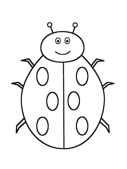 Kindergarten Ladybug coloring page