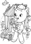 Pig Makes A House Of Straw coloring page