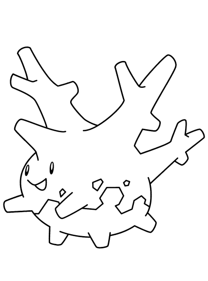 Pokemon Corsola coloring page