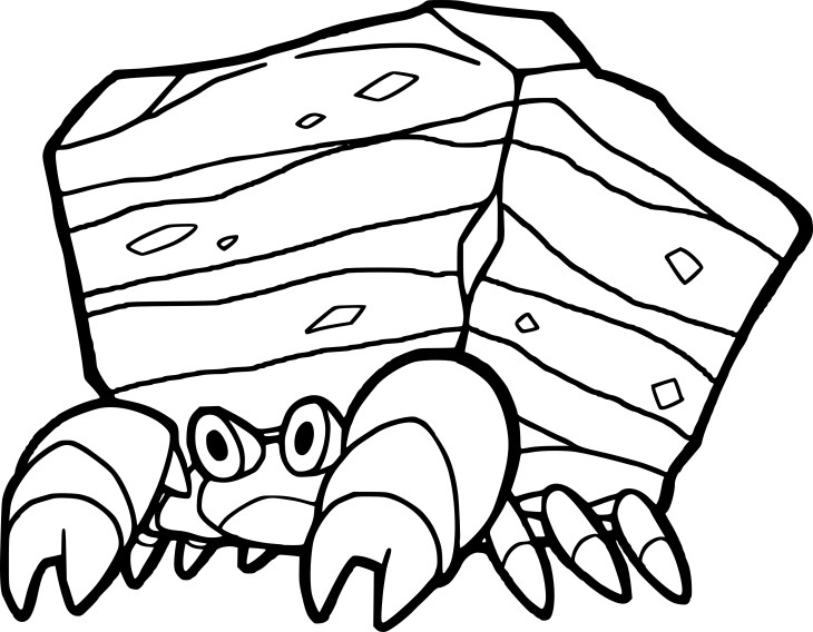 Pokemon Crustle coloring page