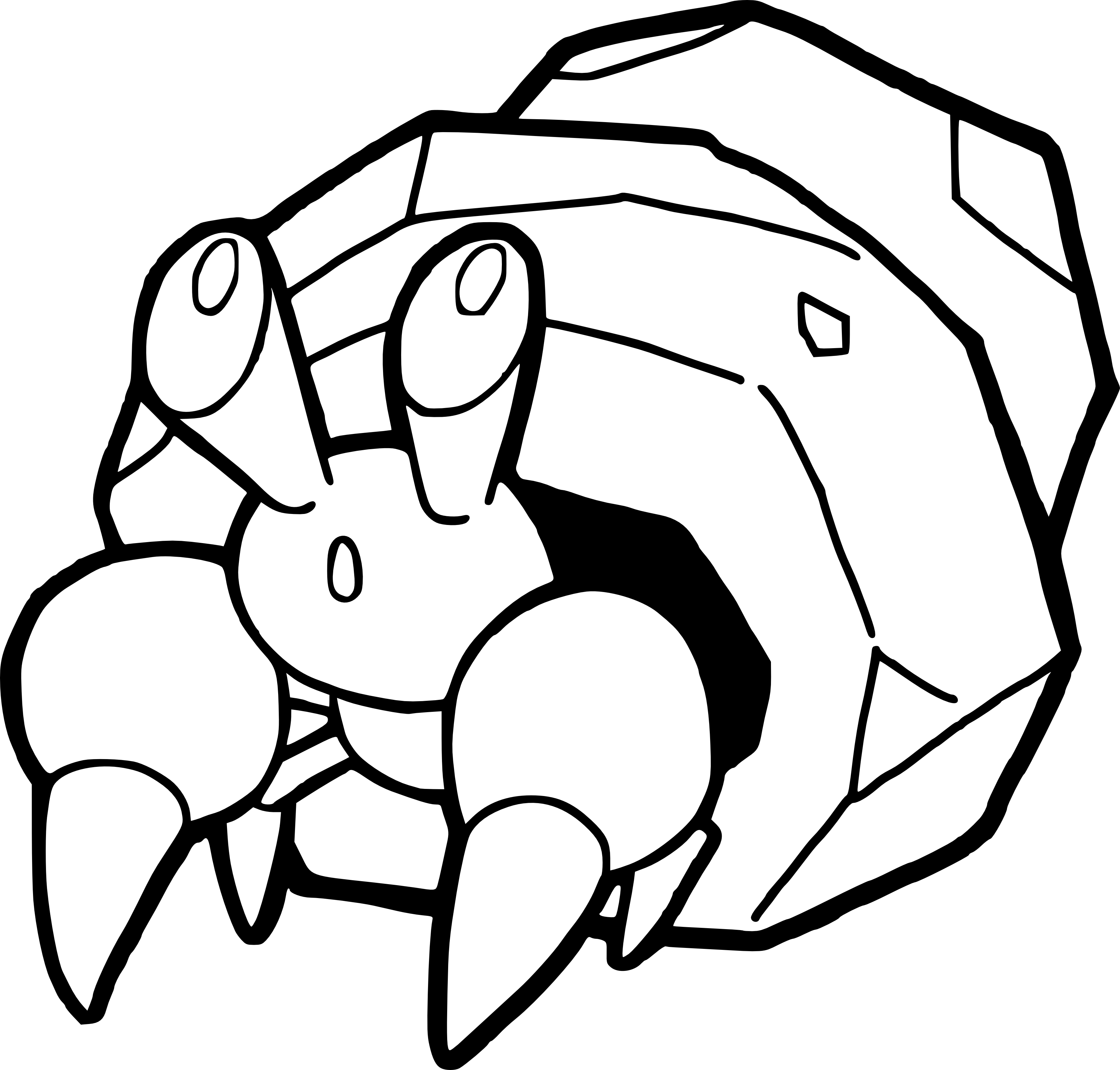 Dwebble Pokemon coloring page