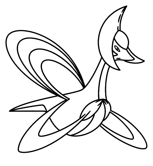 Cresselia Pokemon coloring page