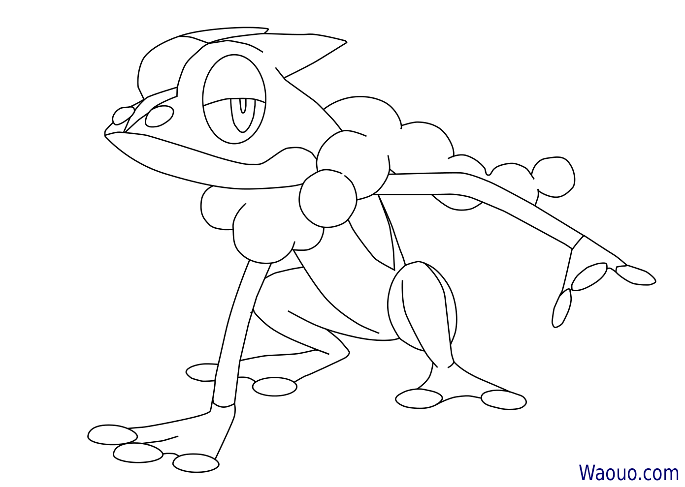 Pokemon Frogadier coloring page