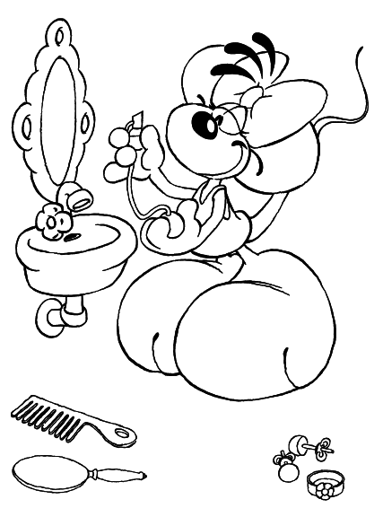 Diddl coloring page