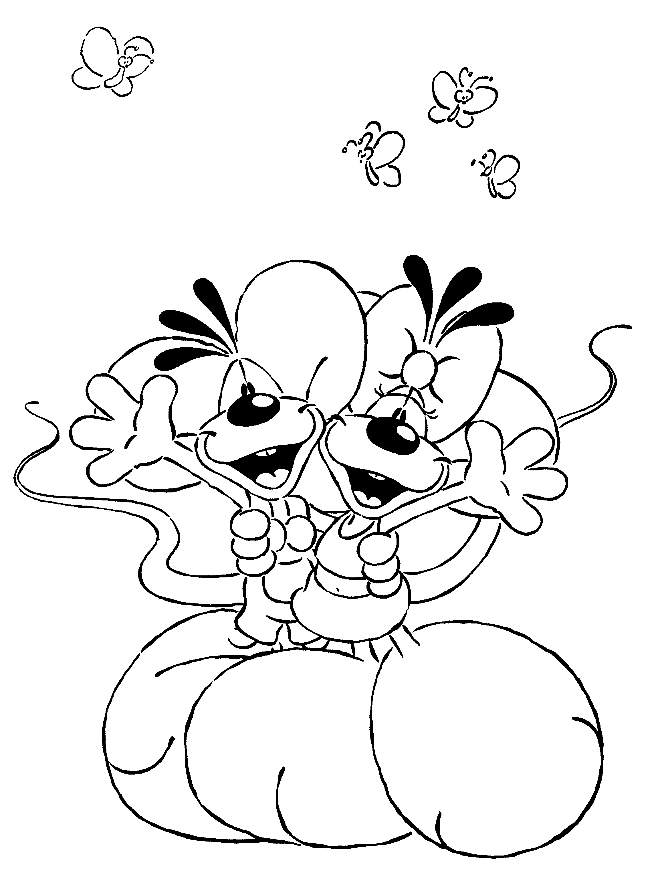 Diddl And Diddlina coloring page