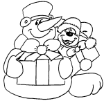 Diddl Christmas coloring page