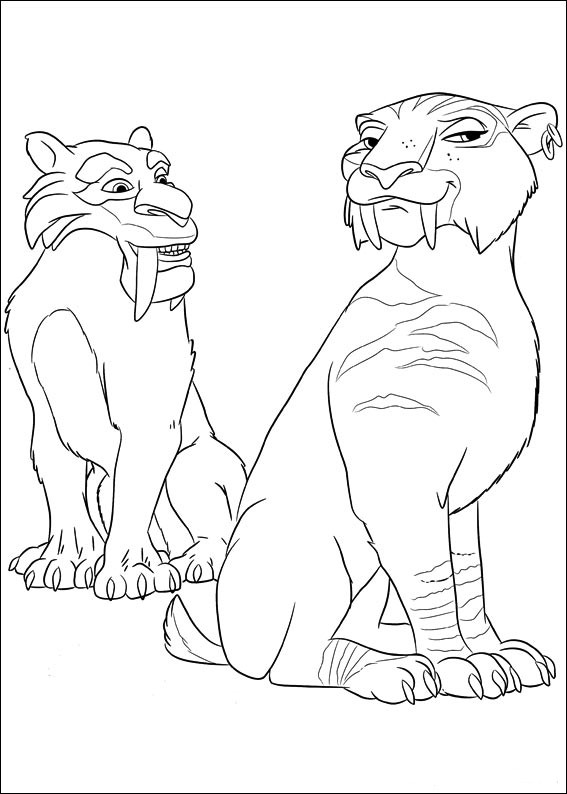 Diego And Shira Ice Age coloring page