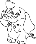 Baby Elephant coloring page