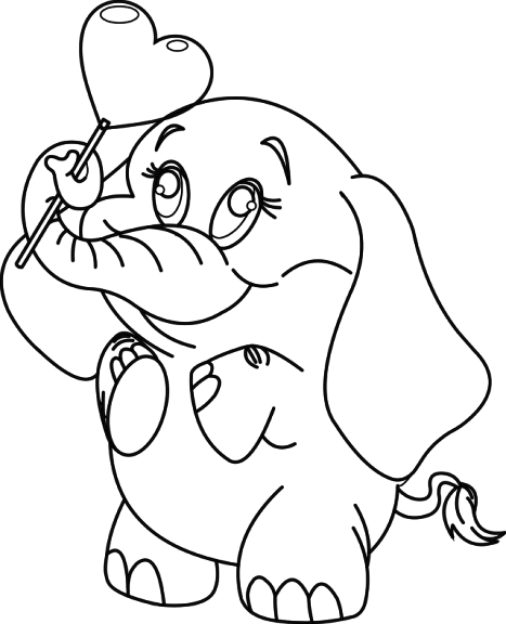 Baby Elephant coloring page