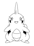 Larvitar Pokemon coloring page