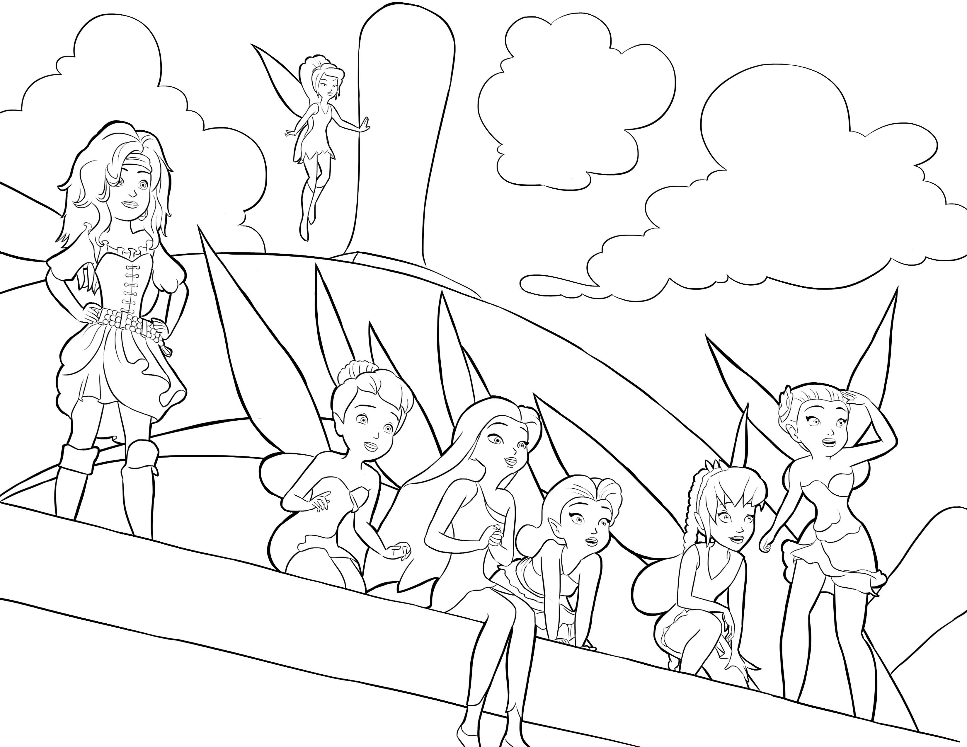 Tinkerbell And The Pirates coloring page