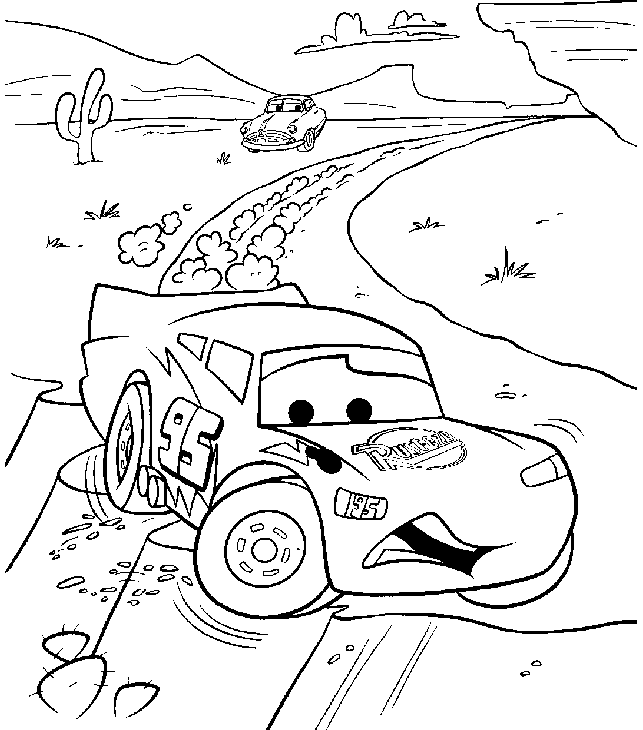 Flash Cars coloring page