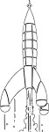 Tintin Rocket coloring page