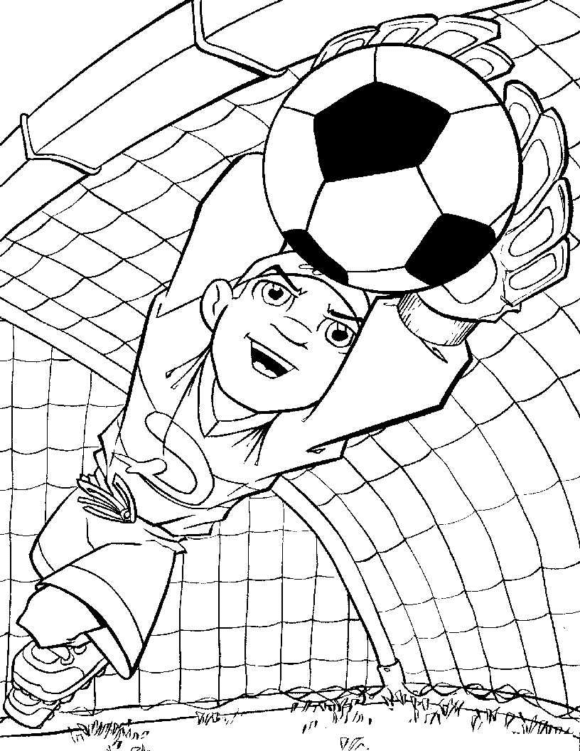 Goalkeeper coloring page
