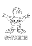 Gatomon Digimon coloring page