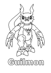 Disegno di Guilmon Digimon da colorare