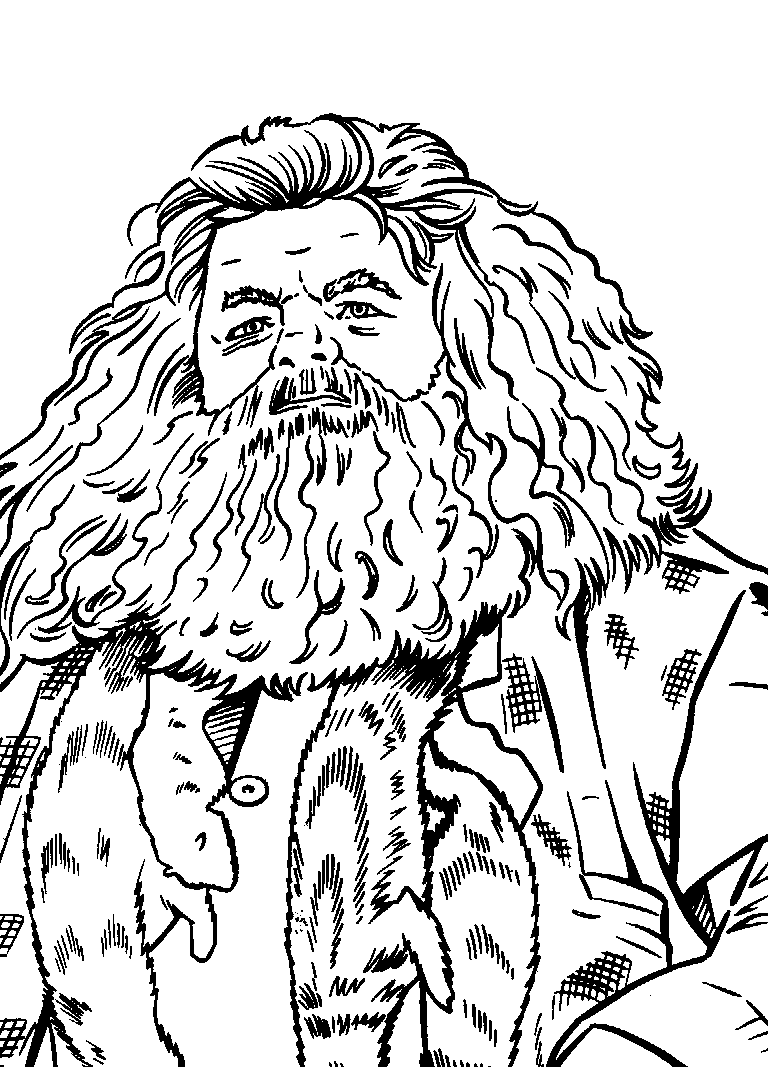 Hagrid coloring page
