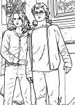 Harry Potter And Hermione coloring page