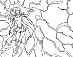 Tornado Heroine coloring page