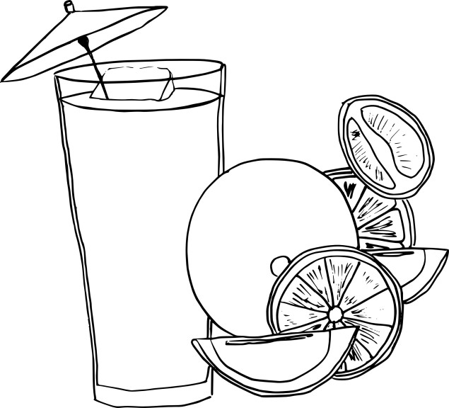 Fruit Juice coloring page