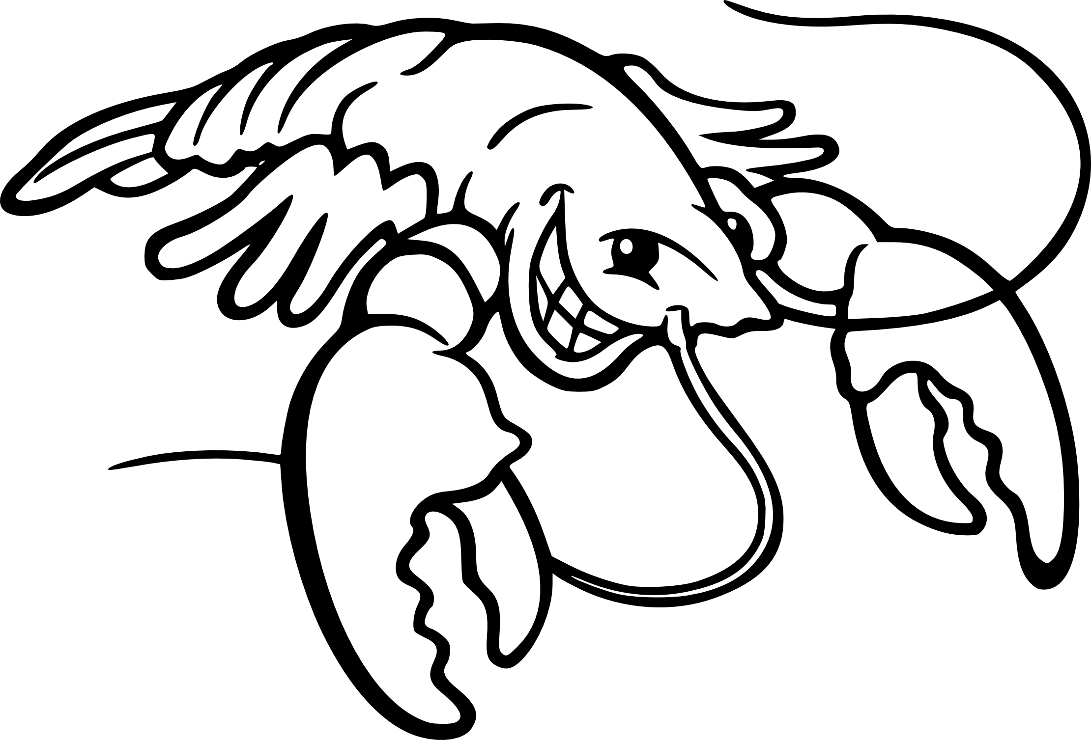 Lobster coloring page