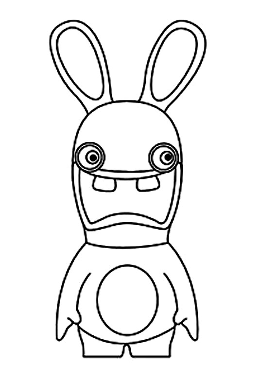 Rabbits Cretins coloring page