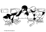 Disegno di Lo spettacolo dei Pingu da colorare