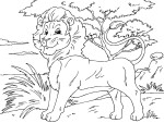 Coloriage Lion roi de la jungle