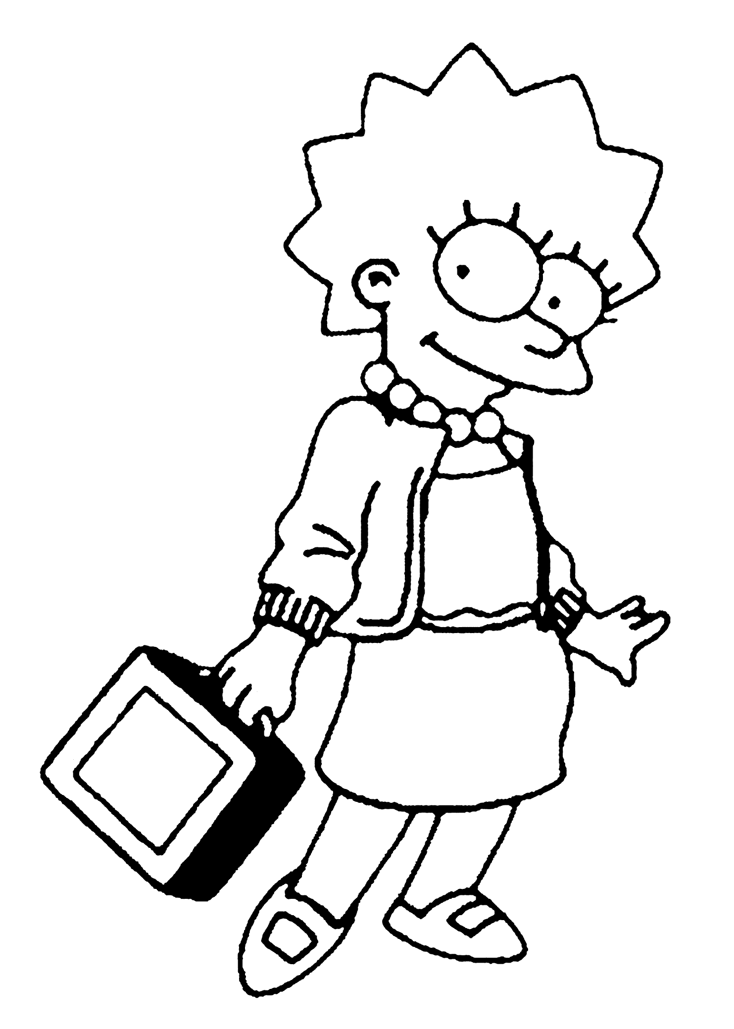 Disegno di Lisa Simpson da colorare