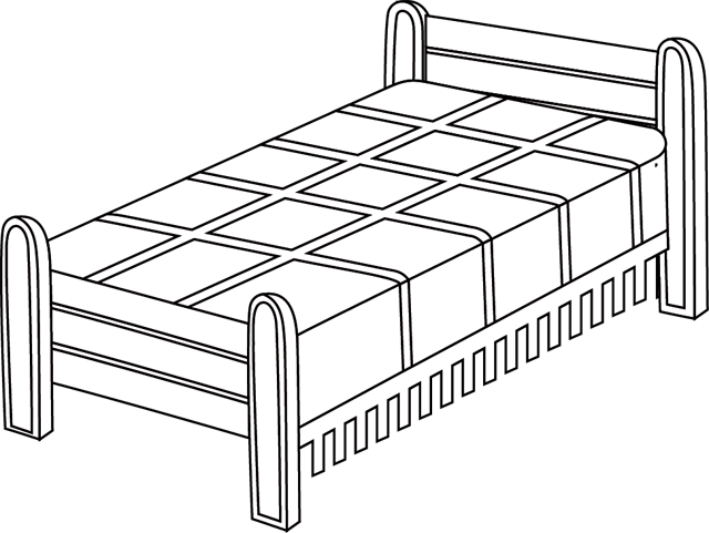 Disegno di Letto da colorare