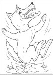 Coloriage loup de petits cochons