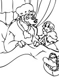 Wolf And Red Riding Hood coloring page