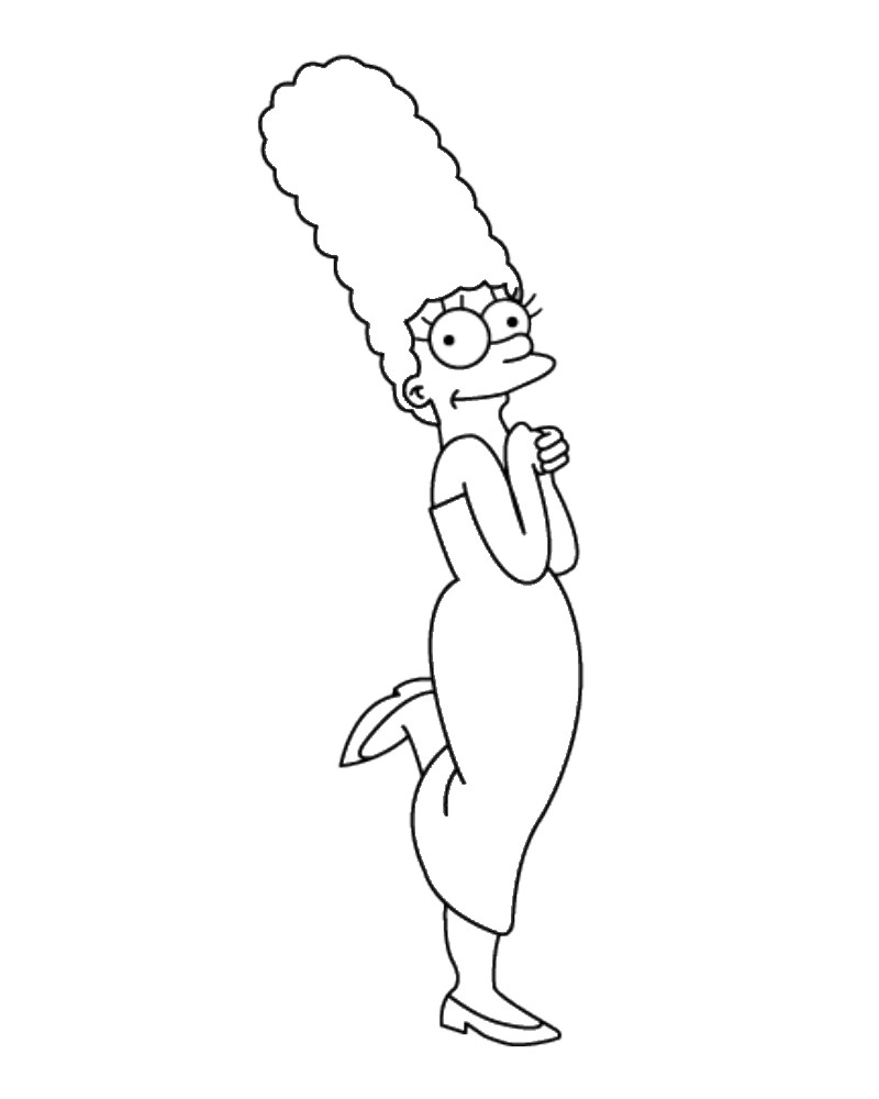 Disegno di Marge Simpson da colorare
