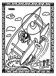 Mario On A Plane coloring page