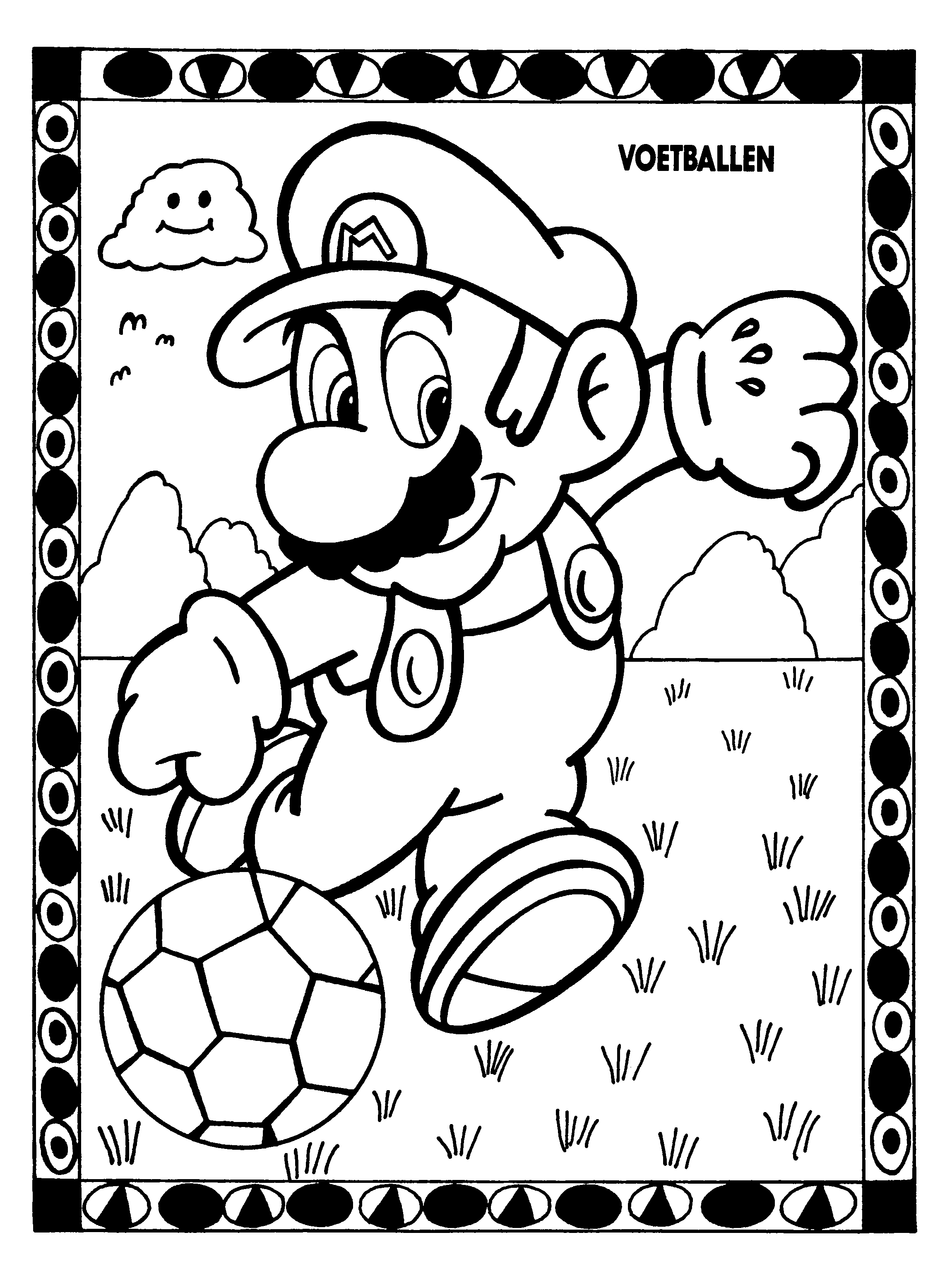 Coloriage Mario football