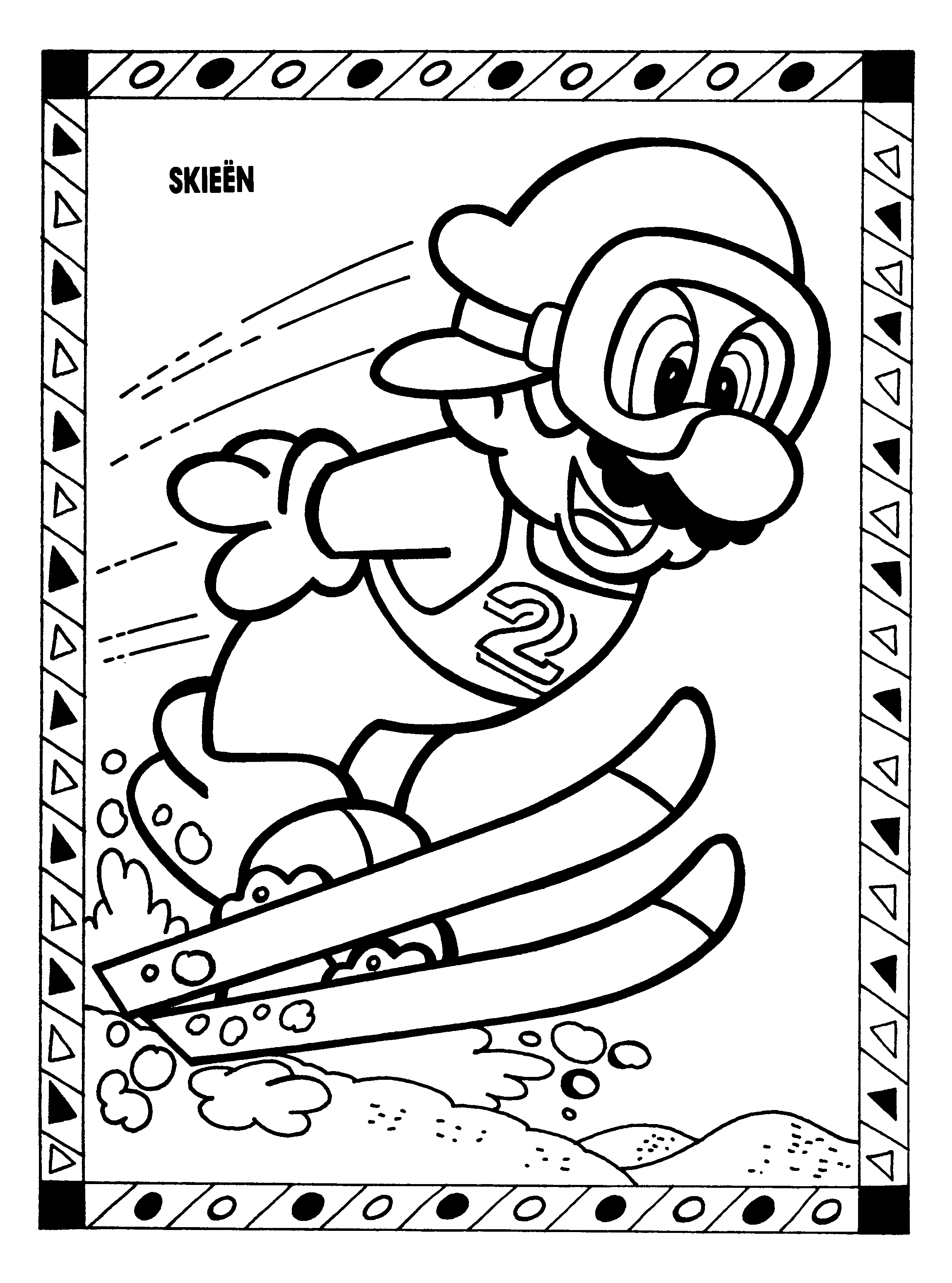 Disegno di Mario ai Giochi Olimpici da colorare